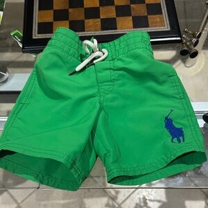 Ralph Lauren Kids Bright Green Shorts